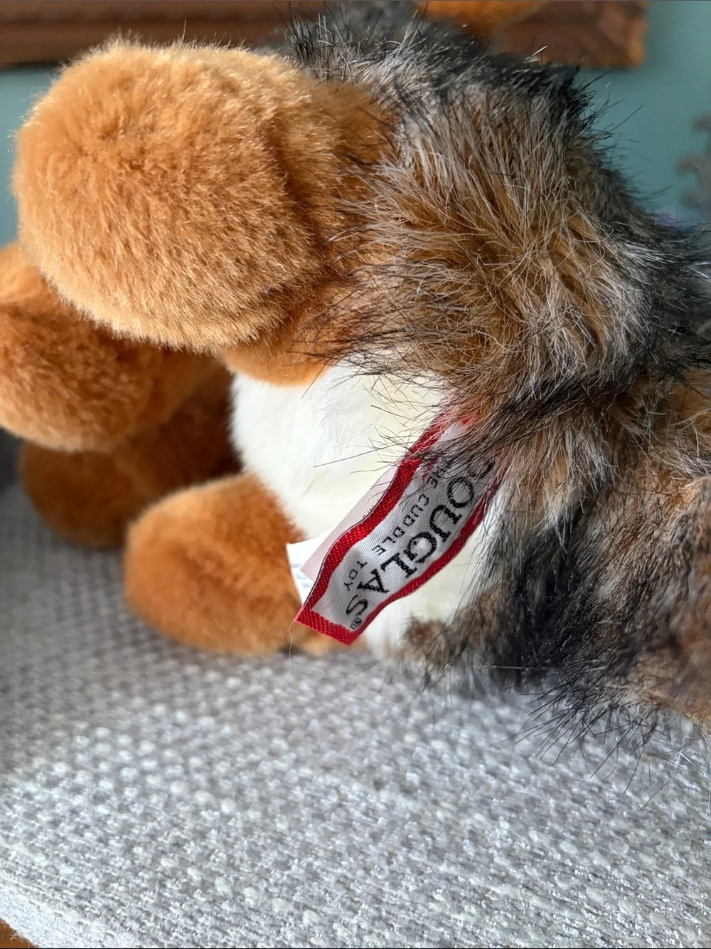 Douglas Plush Howling Wolf Stuffed Animal - Brown & Gray Fur - Picture 2 of 8